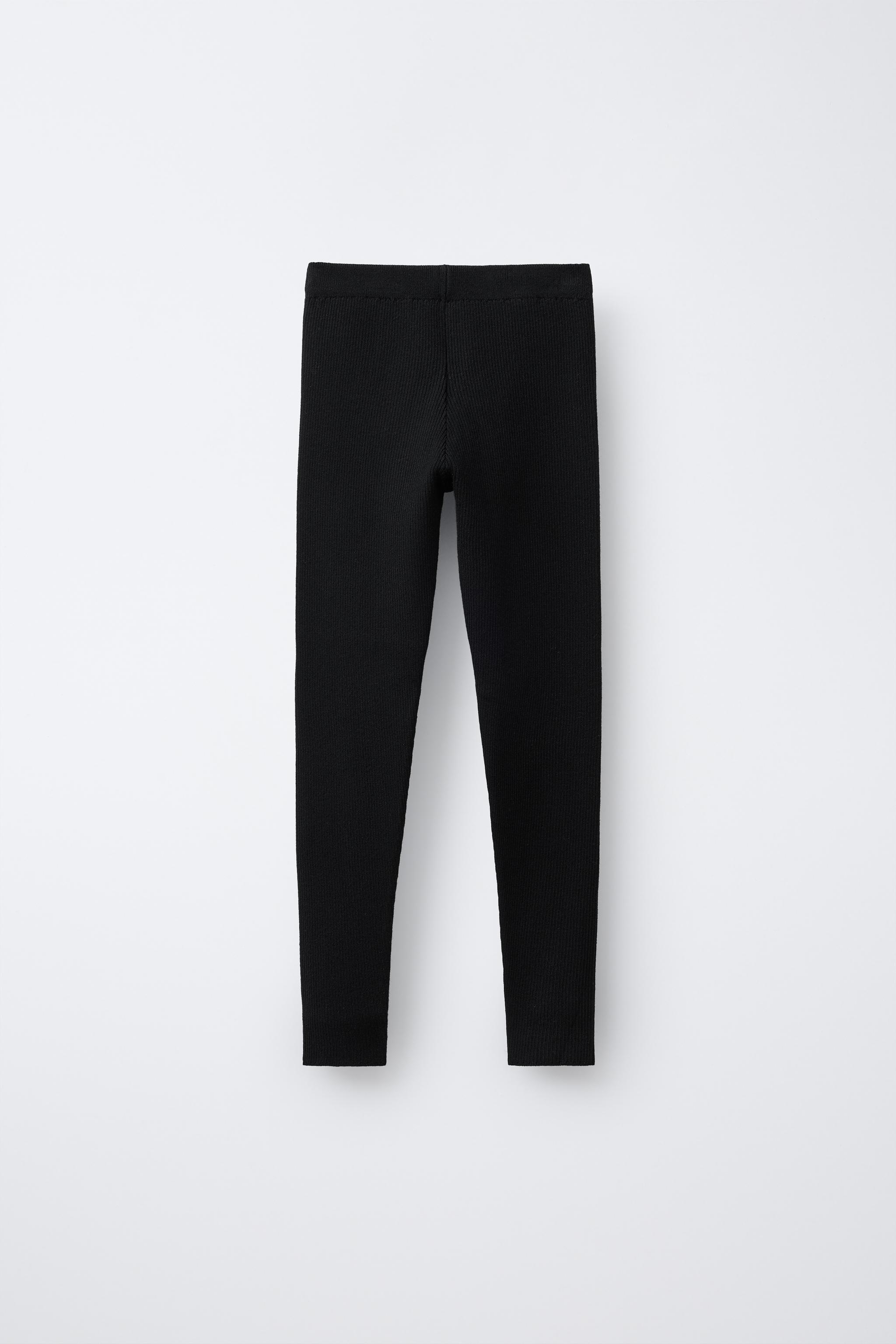 RIBBED KNIT LEGGINGS